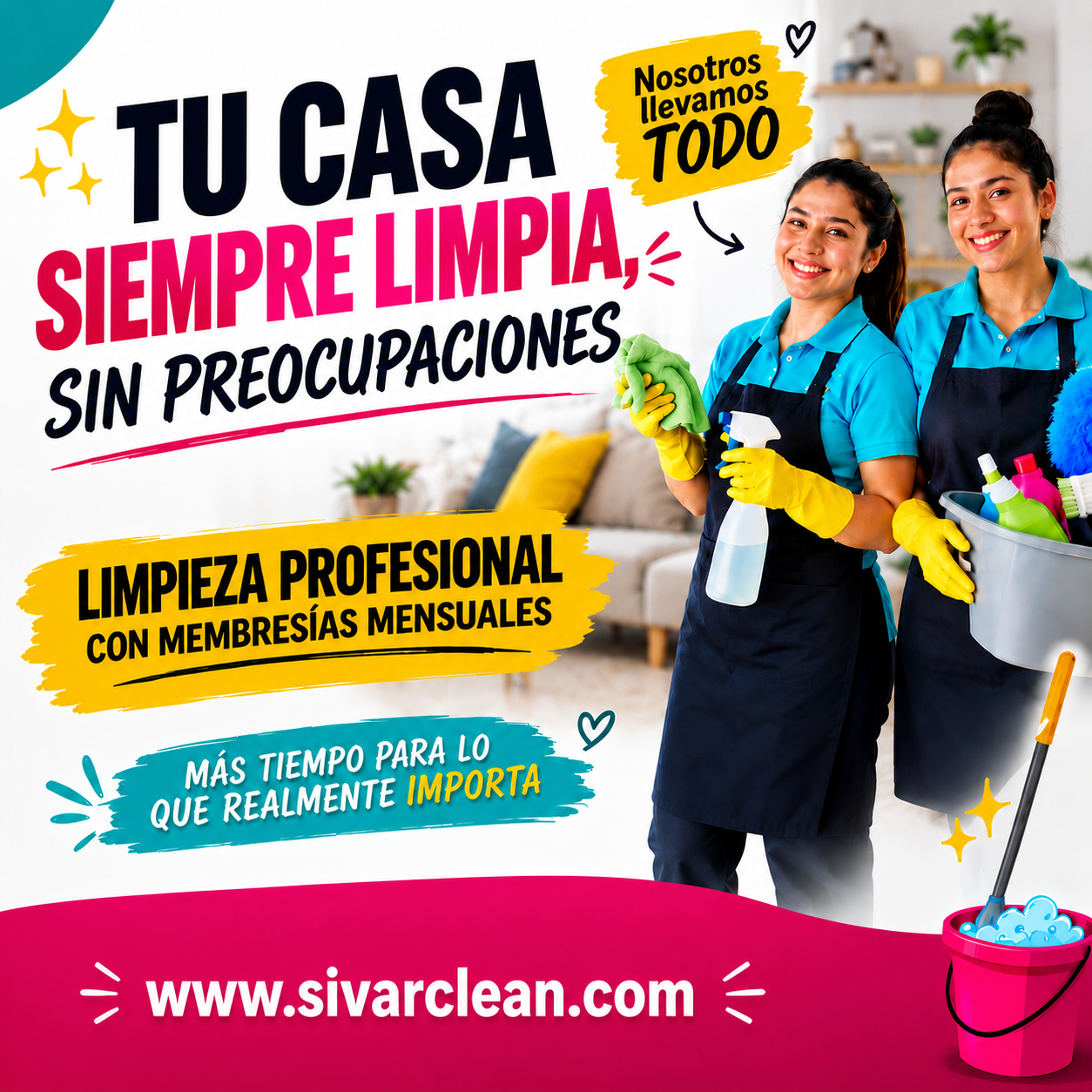 🧹✨ MEMBRESÍA MENSUAL LIMPIEZA DOMESTICA ✨🧹 SV